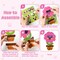24 Pack Mother' Day Spring Honeycomb Flower Craft Kits, Make Your Flowers Pot Gift Crafts Decor, DIY Flowers Appreciation Gifts Home School Classroom Art Activities
